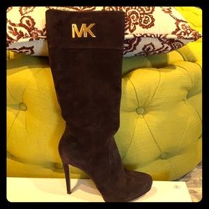 Michael Kors Chocolate Knee Boots - Size 8.5